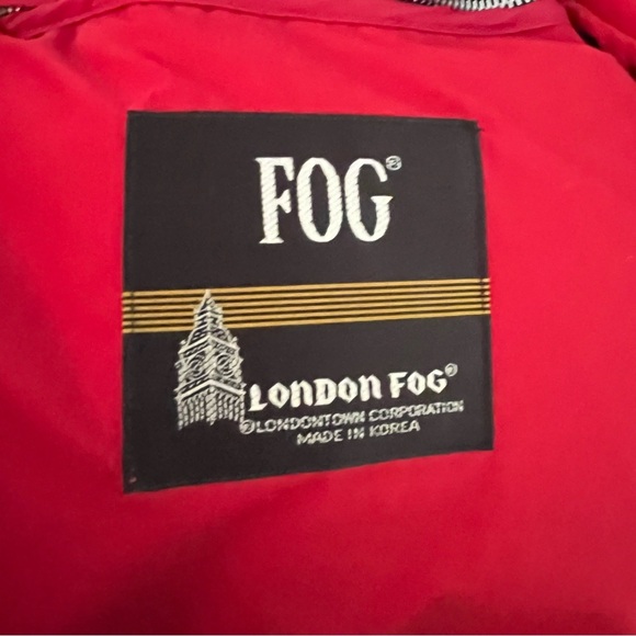 VTG NWT London Fog Red Trench Coat Zip Out Down Lining Rain Winter Womens Size 6 - Picture 11 of 13
